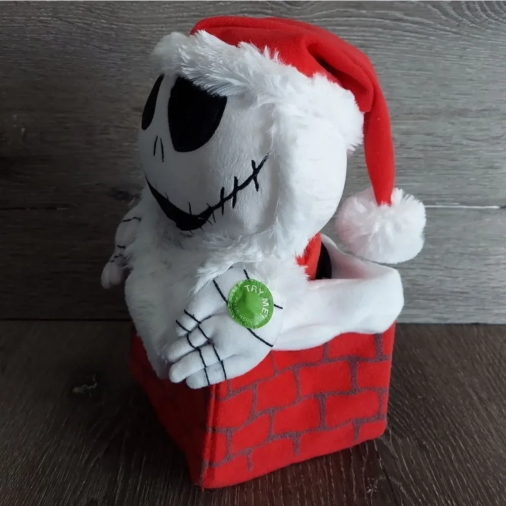 Nightmare Before Christmas Animated Santa Jack Plush Chimney